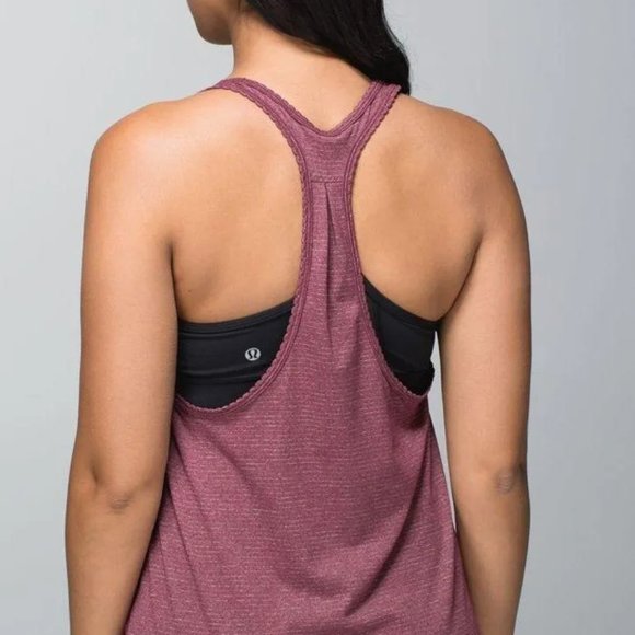Lululemon 105 F Singlet Tank - Heathered Rust Berry - 6 - Picture 4 of 9